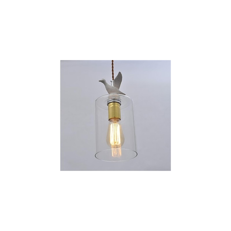 Creative bird Glass Chandelier Pendant Light with Glass Shade