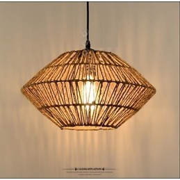 Vintage Rope Made Pendant Light with One Light