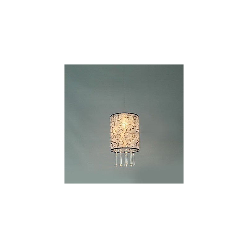 Modern Contemporary Drum Crystal Mini Style Electroplated Pendant Light