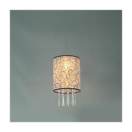 Modern Contemporary Drum Crystal Mini Style Electroplated Pendant Light