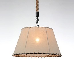 1 Lights Pendant Lamps Vintage Style Industry Style Yellow Cloth & Metals Drop Light