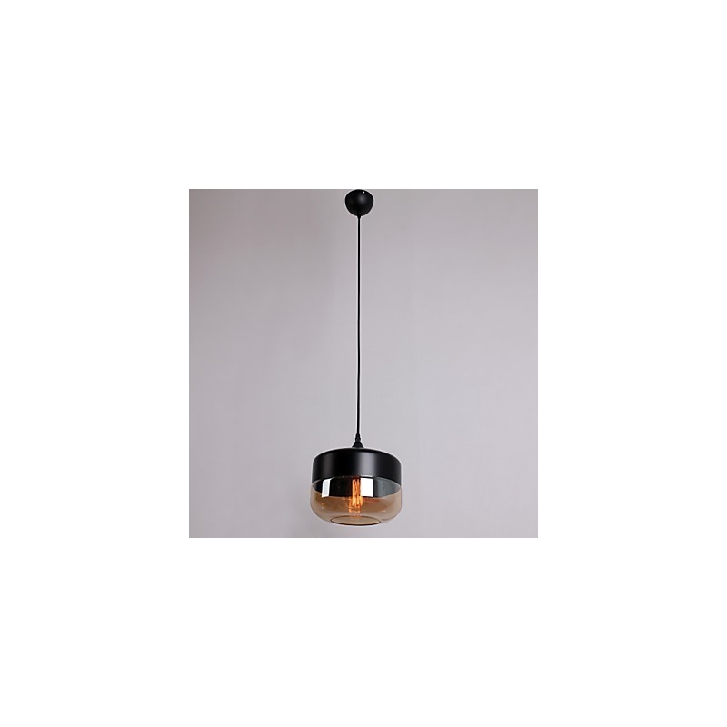 Retro Plating Glass 1 Light Painting Pendant