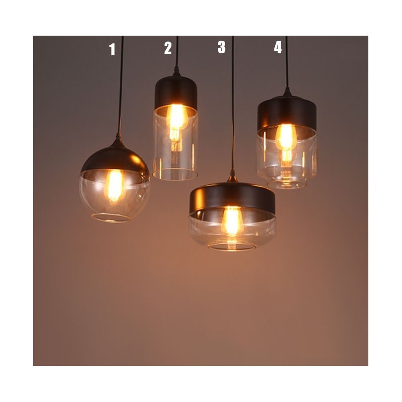 The Nordic Creative Stair Shop'S Art Wrought Iron Glass Chandelier Lamp