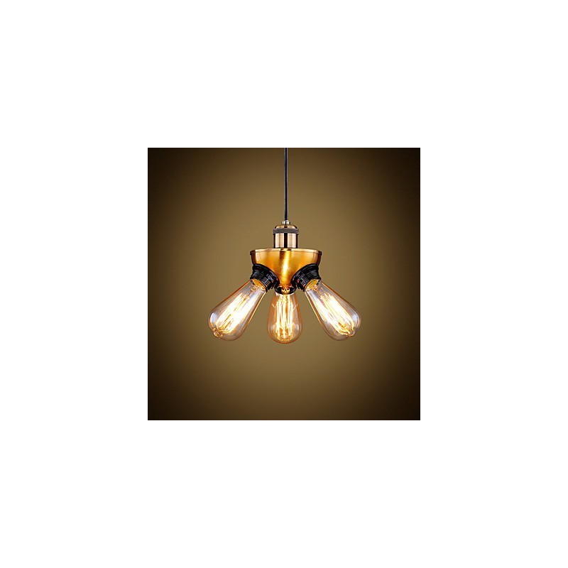 American Country Industrial Copper Head Three Feet Droplight Lamp