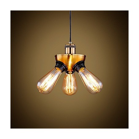 American Country Industrial Copper Head Three Feet Droplight Lamp