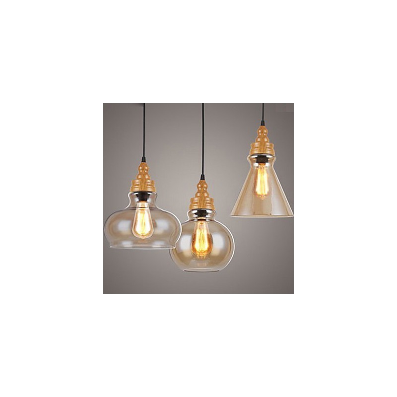 Northern American Creative Wood Grain Crystal Lamp Restoring Ancient Ways Lamp Light