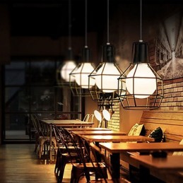 Country Electroplated Metal Pendant Light Garage