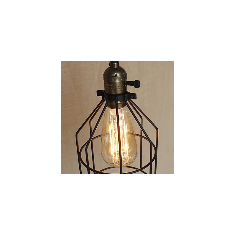 American Rural Industry Contracted Single Head Of Creative Small Hob Iron Chandelier