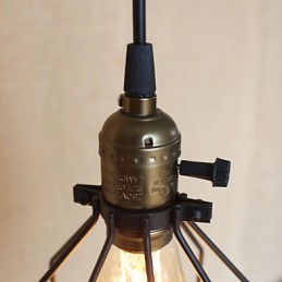 American Rural Industry Contracted Single Head Of Creative Small Hob Iron Chandelier