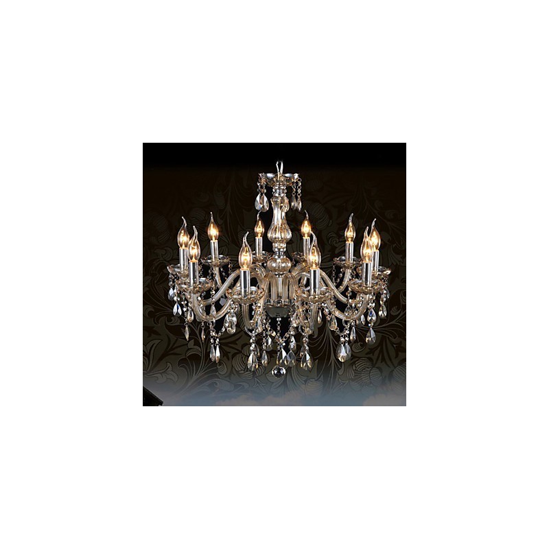 10 Lights Luxury Crystal Chandelier Cognac Color K9 Crystal Chandelier