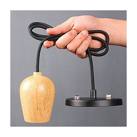 Country Mini Style Others Wood Bamboo Pendant Light Garage