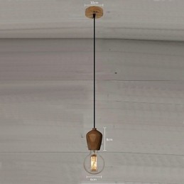Country Mini Style Others Wood Bamboo Pendant Light Garage
