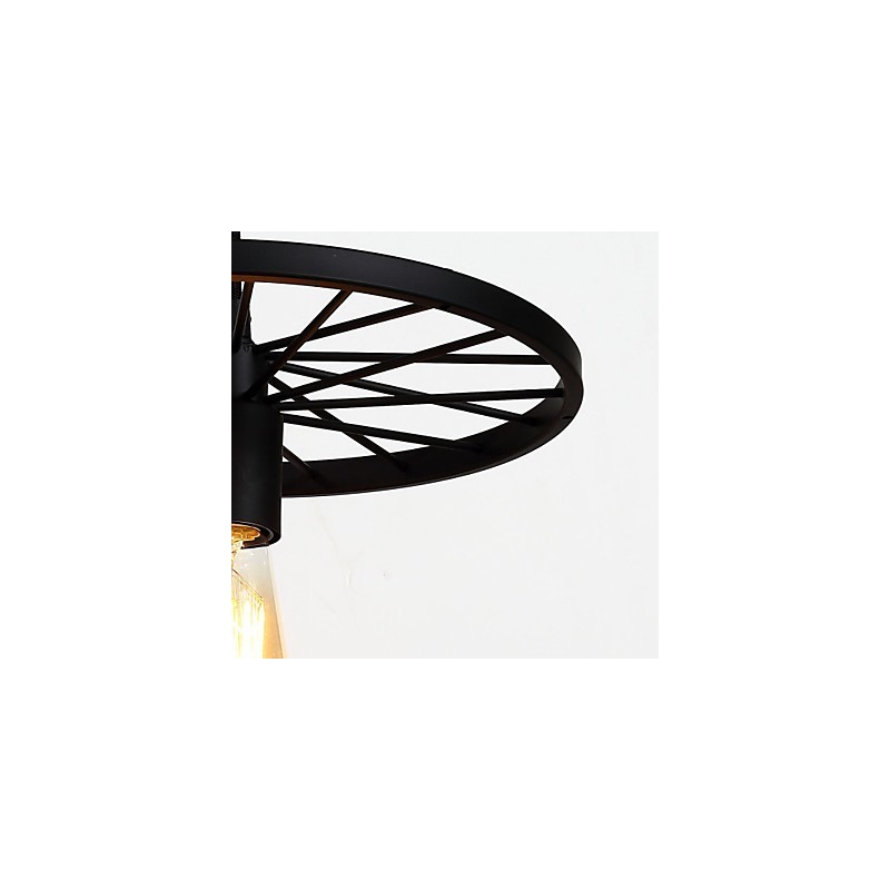 Loft Retro Pendant Lamps American country wrought iron Chandelier industrial style wheel