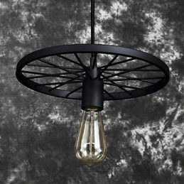 Loft Retro Pendant Lamps American country wrought iron Chandelier industrial style wheel