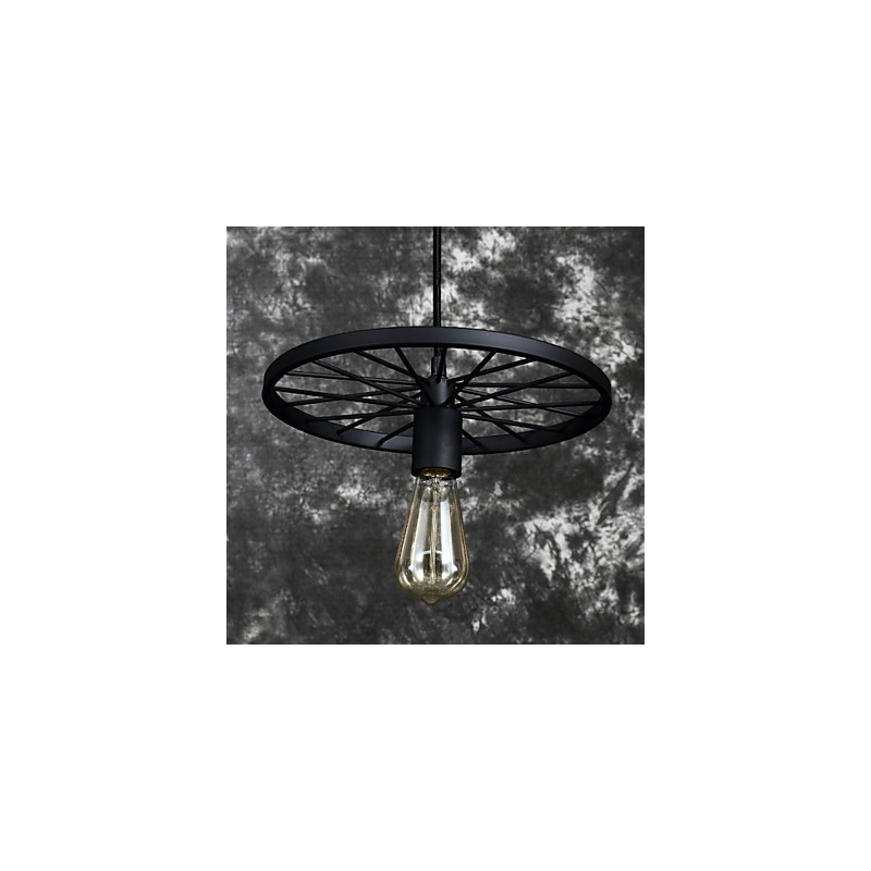 Loft Retro Pendant Lamps American country wrought iron Chandelier industrial style wheel