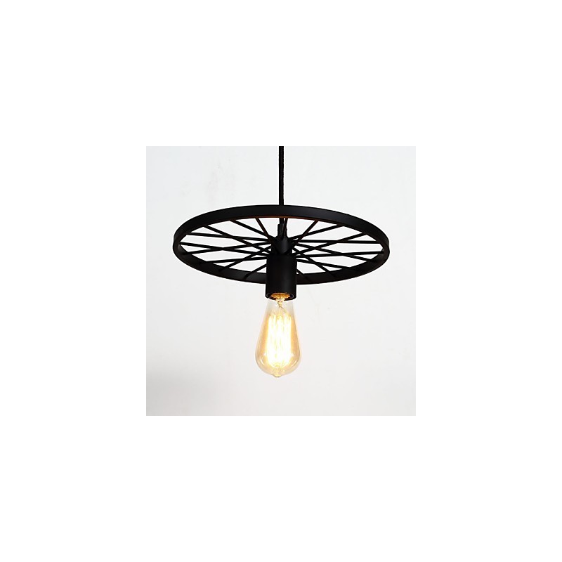 Loft Retro Pendant Lamps American country wrought iron Chandelier industrial style wheel