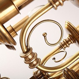 Chandelier Traditional Classic Rustic Lodge Metal