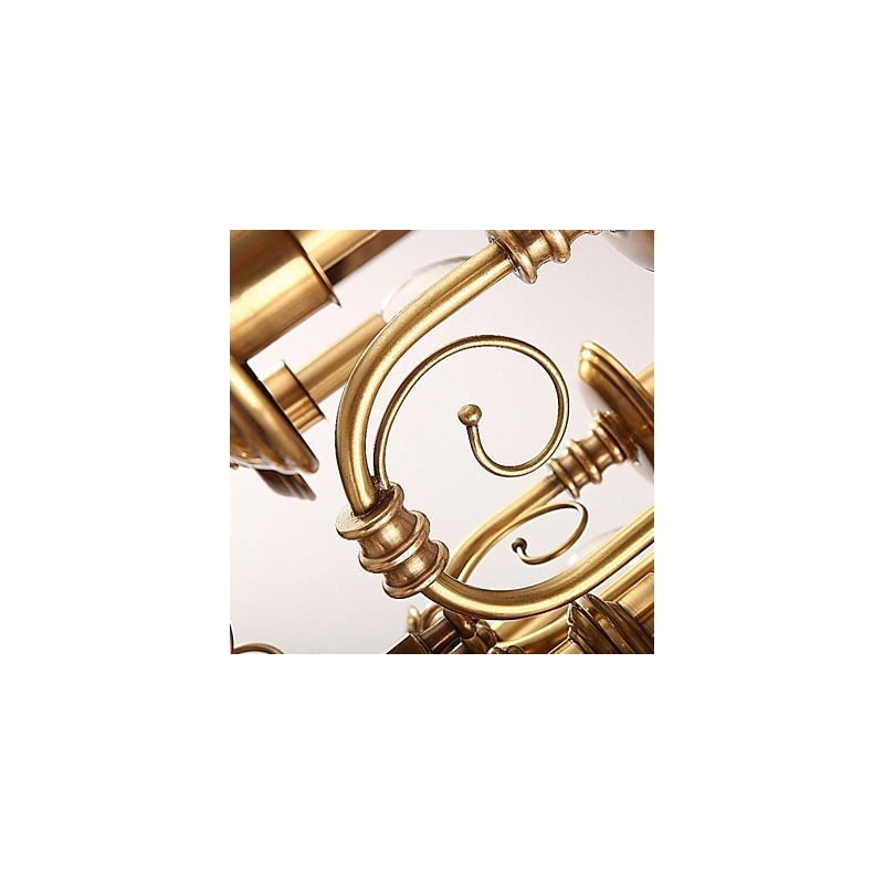 Chandelier Traditional Classic Rustic Lodge Metal