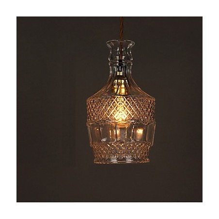 Romantic Bottle Creative Carved Art Glass Chandelier Light Pendant Light