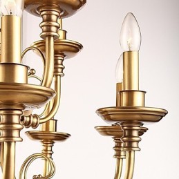 Chandelier Traditional Classic Rustic Lodge Metal