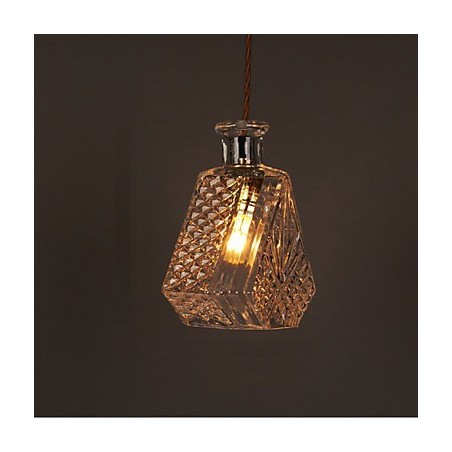 Romantic Bottle Creative Carved Art Glass Chandelier Light Pendant Light
