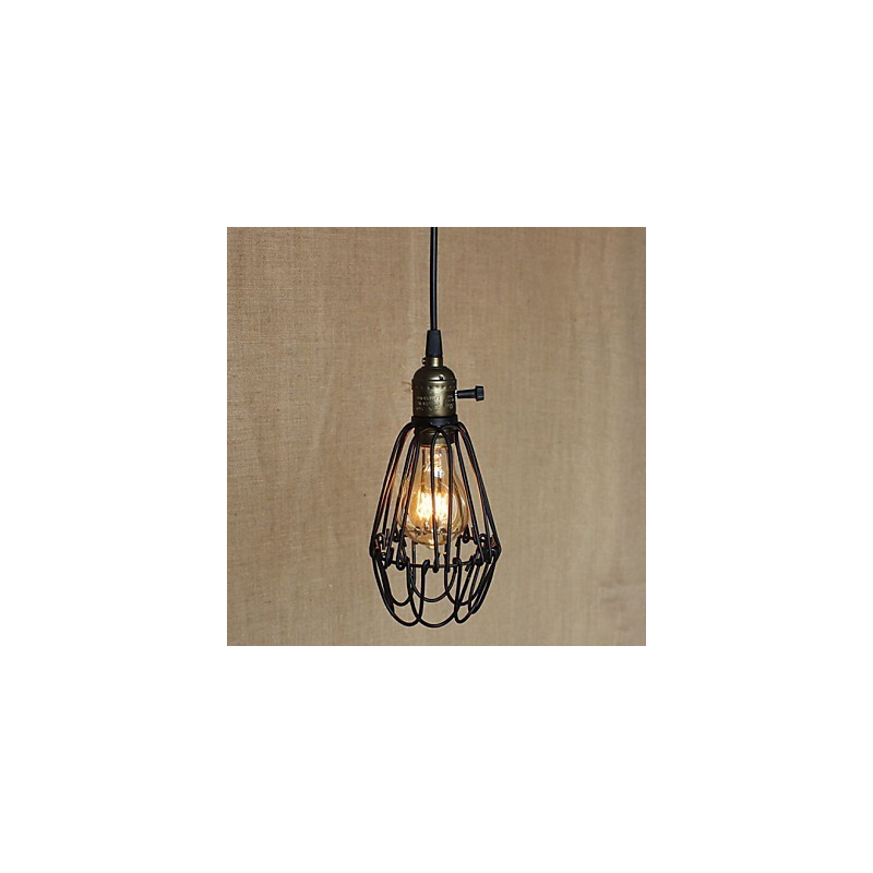 American Rural Industry Contracted Single Head Of Creative Small Hob Iron Chandelier
