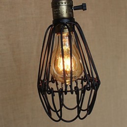 American Rural Industry Contracted Single Head Of Creative Small Hob Iron Chandelier