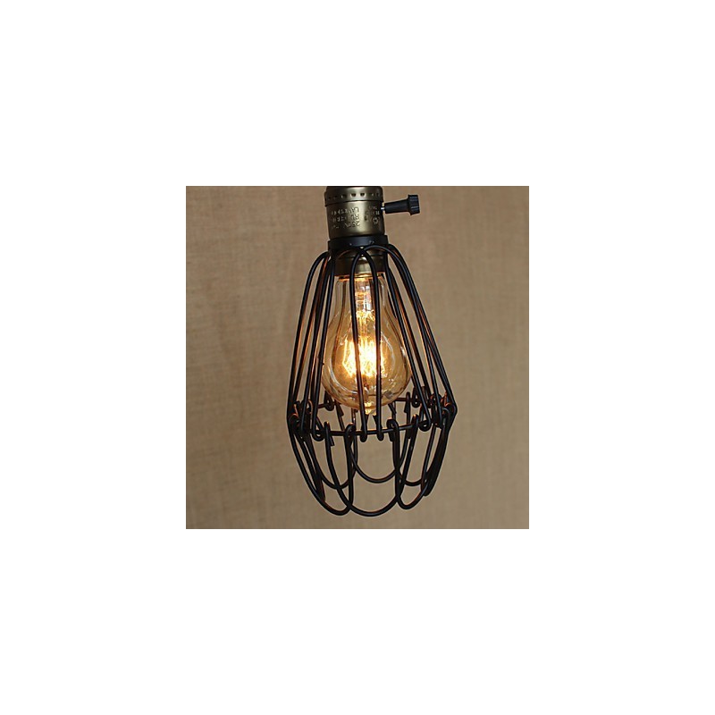 American Rural Industry Contracted Single Head Of Creative Small Hob Iron Chandelier