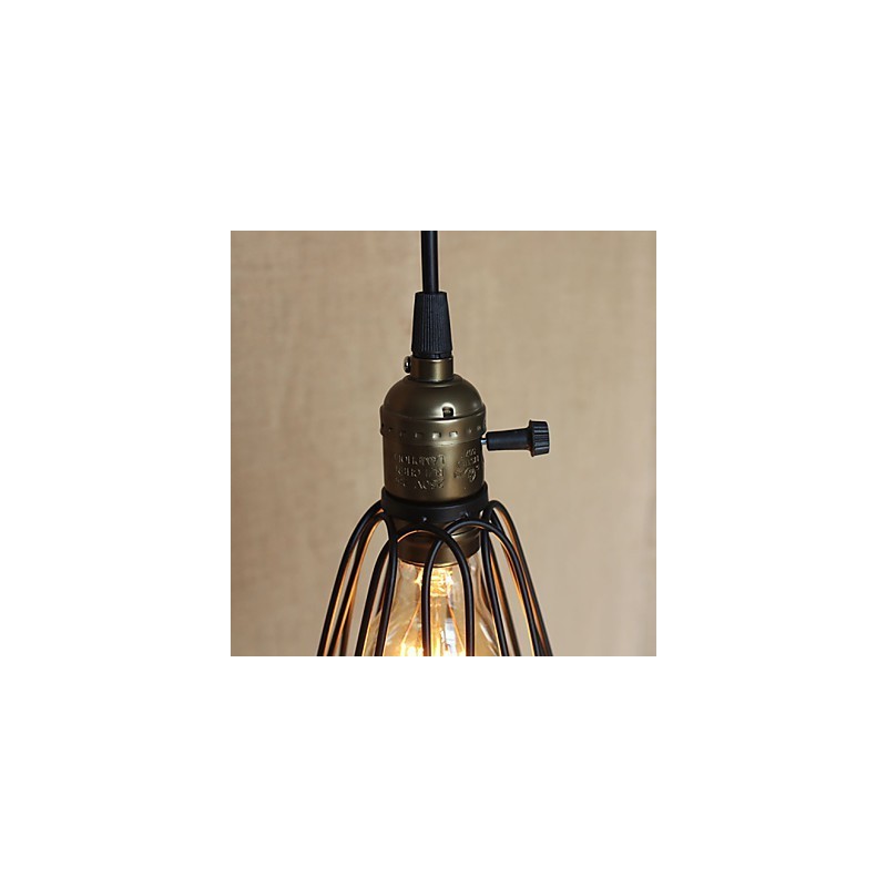 American Rural Industry Contracted Single Head Of Creative Small Hob Iron Chandelier