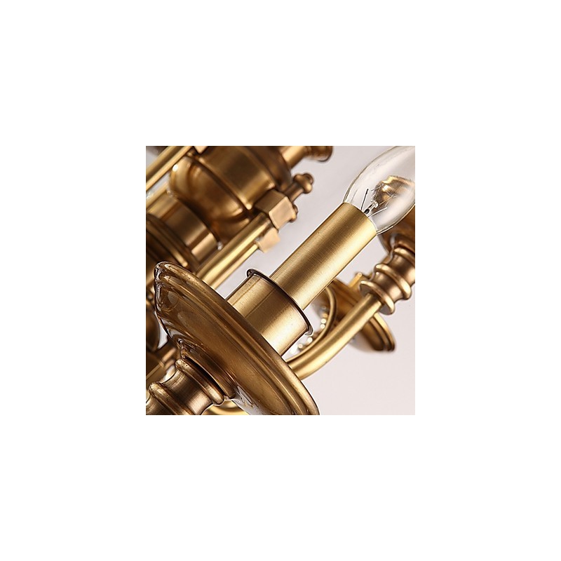 Chandelier Traditional Classic Rustic Lodge Metal