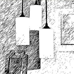 Round Straight Glass Single Head Droplight Lamp Light