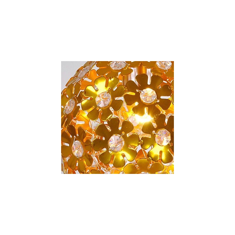 Modern Contemporary Crystal Mini Style Gold Metal Chandelier