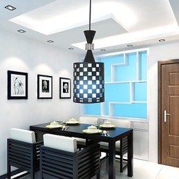 Perforations Nordic Wrought Iron Chandelier Lamp Light