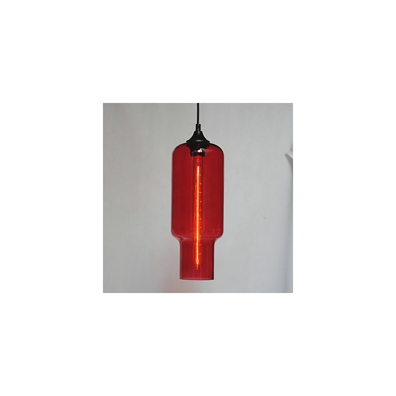 Modern Glass Pendant in Brown Bubble Design