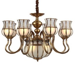Chandelier Traditional Classic Rustic Lodge Metal