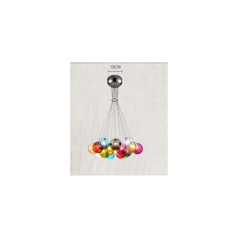 Creative The Nordic Color Restoring Ancient Ways Goldfish Bowl Glass Creative Droplight Lamp Light (If you order multiple glass balls it will come with one pendant fixed) (Please select the Quantity and Colour of the glass ball below)