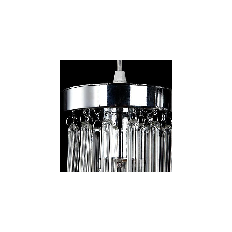 Modern Contemporary Crystal Chrome Metal Pendant Light