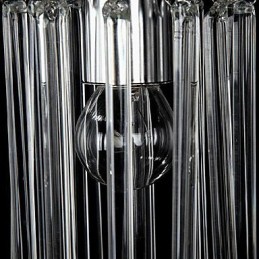 Modern Contemporary Crystal Chrome Metal Pendant Light