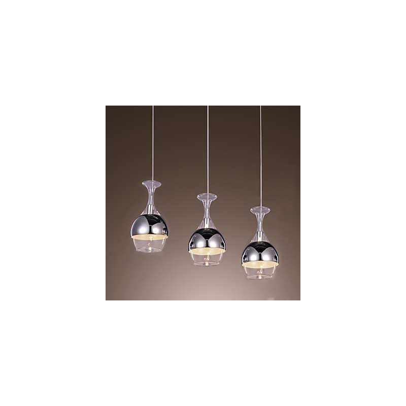 French Style Creative 3 Light Pendant in Shape Of Goblet
