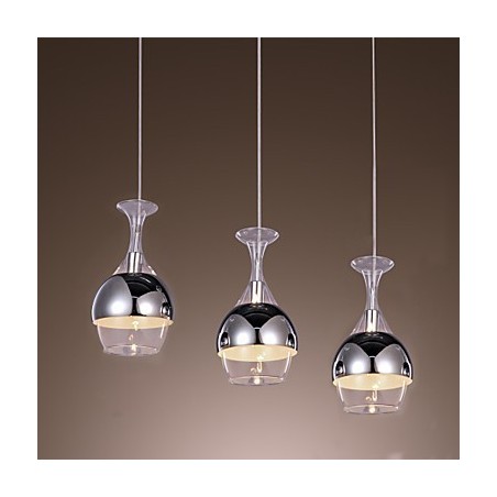 French Style Creative 3 Light Pendant in Shape Of Goblet