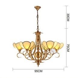 Traditional Classic Rustic Lodge Brass Metal Chandelier