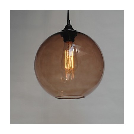 Modern Glass Pendant Light in Round brown Bubble Design