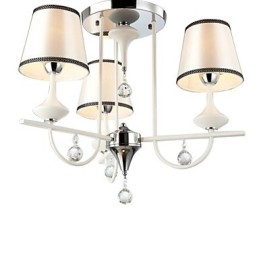 Modern Contemporary Crystal Chrome Metal Chandelier