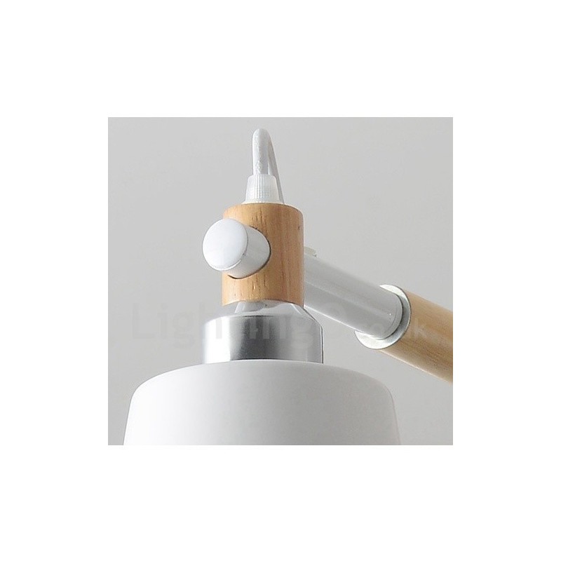 Modern Contemporary Wood 6 Light Chandelier Lamp