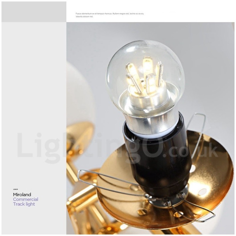 8 Light Modern Contemporary Chandelier with Glass Shade Light