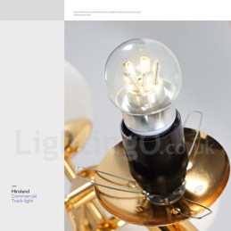 Modern Contemporary 16 Light Chandelier with Glass Shade and Lamp