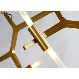 6 Light Modern Contemporary 2 Tier Chandelier Light (Black Golden)