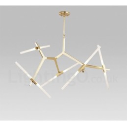 10 Light Modern Contemporary Chandelier Light (Black Golden)