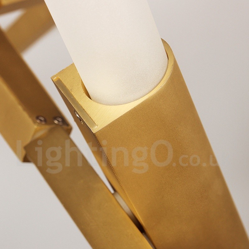 10 Light Modern Contemporary Chandelier Light (Black Golden)