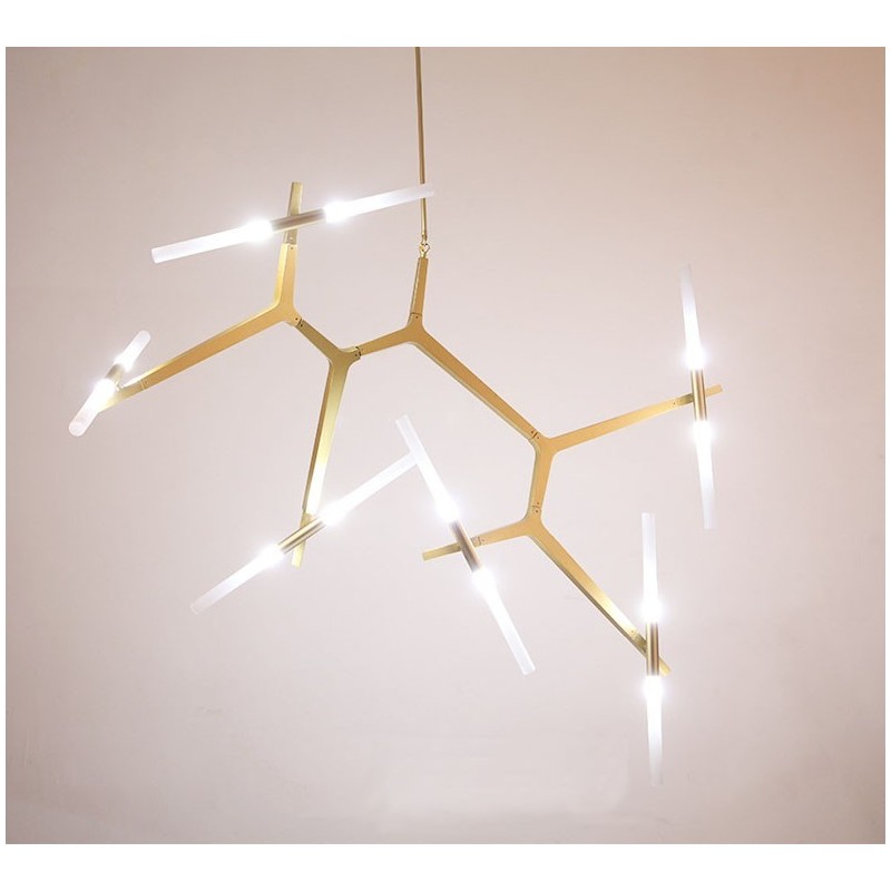 12 Light Modern Contemporary Chandelier Light (Black Golden)